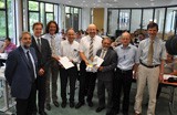 Dozenten der Summer School mit Bürgermeister Georgi und Leiter Prof. Ender.