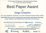 Best Paper Award der EUSAR-Konferenz für FHR-Wissenschaftler Dr. Diego Cristallini und Dr. Ingo Walterscheid  