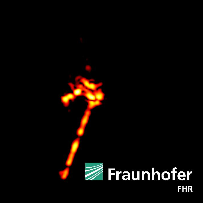 Radar image of CNES satellite MICROSCOPE with two deployed deorbiting sails Radar image of CNES satellite MICROSCOPE with two deployed deorbiting sails.