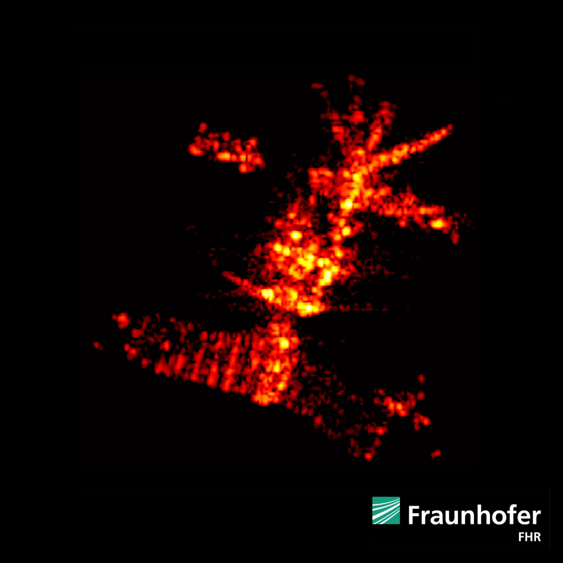 Radar image of the satellite ERS-2 from February 20, 2024: Solar module bent.
