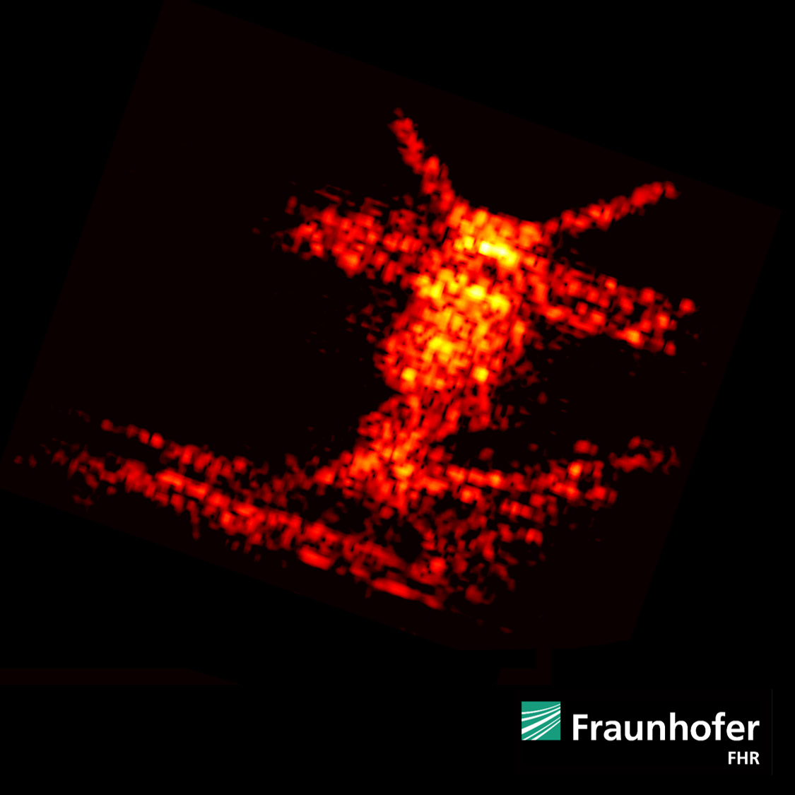 Radar image of the satellite ERS-2 from February 21, 2024: Solar module broken.