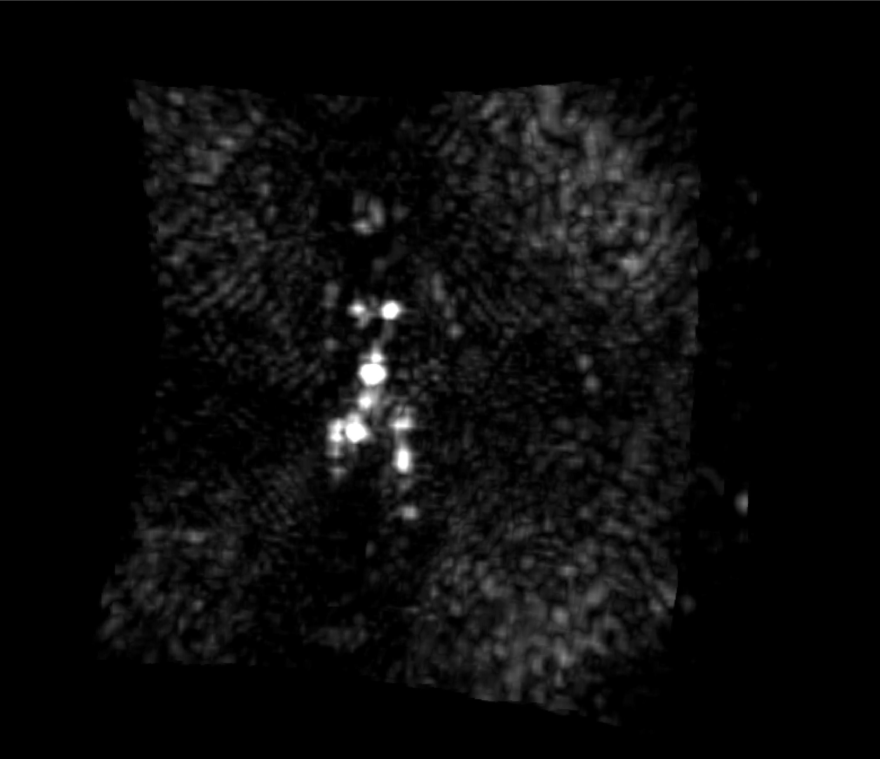 MIMO-Radarbild einer einzelnen Person. MIMO radar image of a single person.
