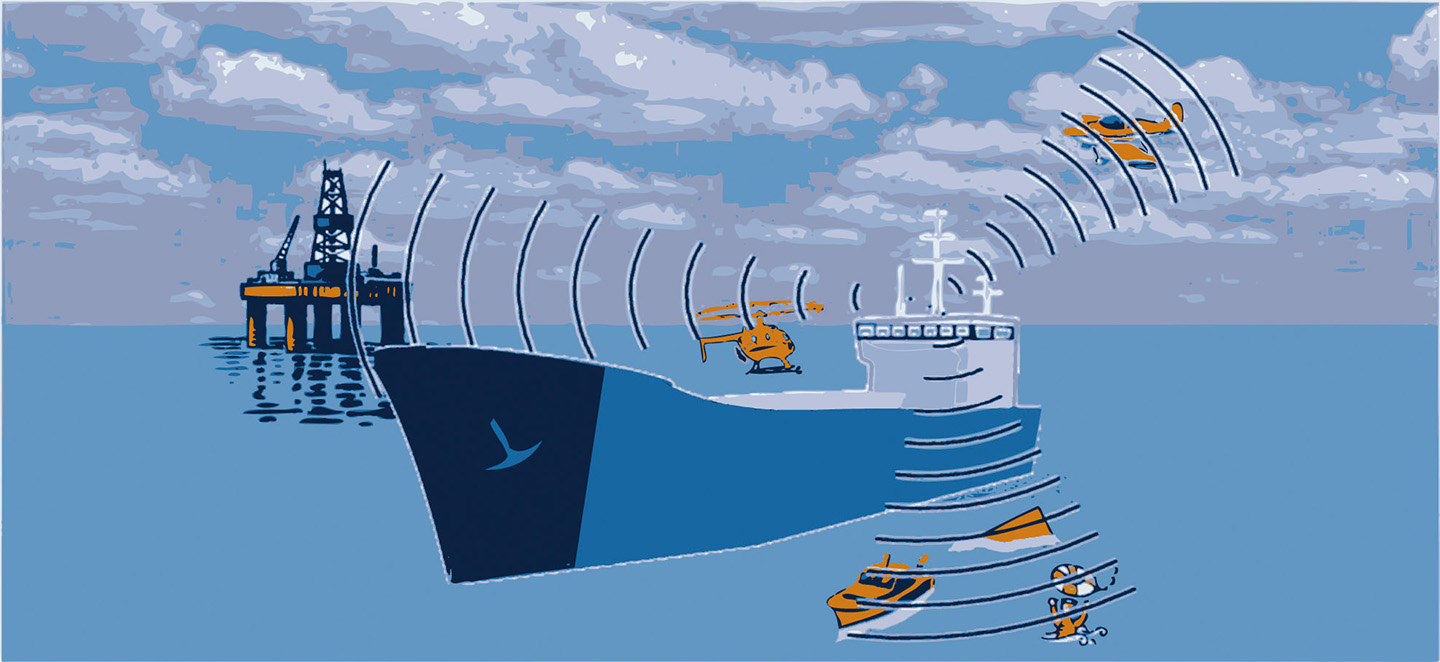 Concept for an „electronic protective shield“: the radar system also identifies small objects and performs additional tasks. Concept for an „electronic protective shield“: the radar system also identifies small objects and performs additional tasks.