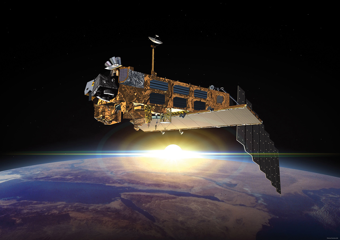 Artistic representation of the environmental satellite ENVISAT Artistic representation of the environmental satellite ENVISAT